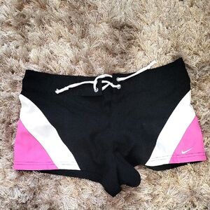 Nike Women's Black and Pink Athletic Shorts